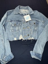 Crop Top Denim Jacket Size M