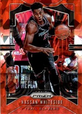 2019-20 PANINI PRIZM RED CRACKED ICE HASSAN WHITESIDE PORTLAND TRAIL BLAZERS