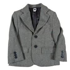 Janie and Jack Boys Heather Gray Wool Blend Blazer Jacket Size 2T 100021913