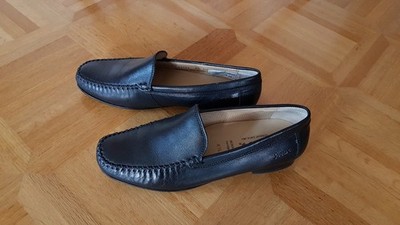 Sioux Damen Leder Mokassins | Slipper | schwarz | 37,5 | 4,5