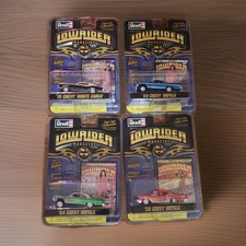 Lote de 4 autos diecast OG Revell Lowrider Magazine 1:64 Chevy Impala Monte Carlo