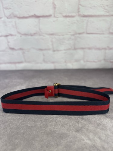 Authentic Gucci Web Feline D Ring Adjustable Belt 453271 90/36 - Picture 5 of 8