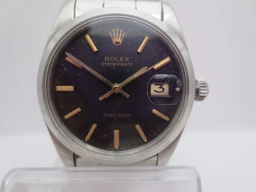 VINTAGE ROLEX PRECISION OYSTERDATE REF#6694 STAINLESS STEEL HANDWIND MENS WATCH