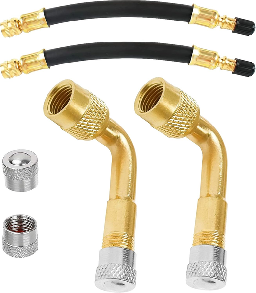 Reifenventil VerläNgerung Adapter,90 Grad VentilverläNgerung Und 180Mm Flexible-image