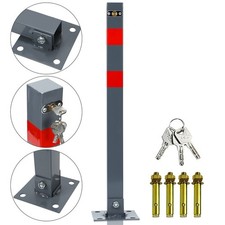 Parkpfosten Absperrpfosten Barriere Parkplatzsperre Klappbar Abschließbar Stahl