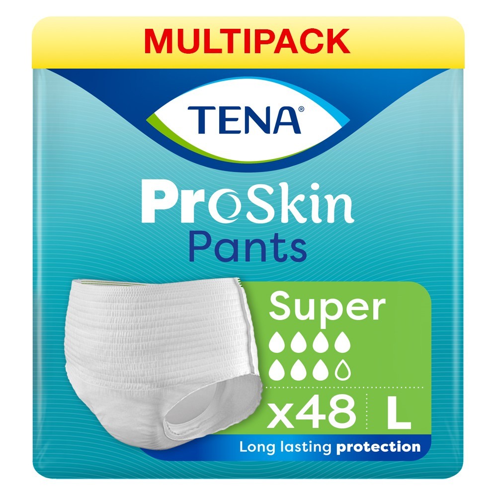 48 x TENA ProSkin Pants Super Large | 4 Packs of 12 | Incontinence Pull Up Pants
