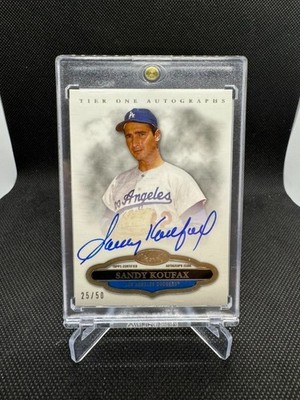 Sandy Koufax 2013 Topps Tier One Auto On Card /50 Dodgers Legend BOLD Autograph