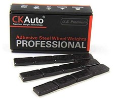 1oz, Adhesive Stick on Wheel Weights,EasyPeel Tape. Low Profile, 1 Box Black