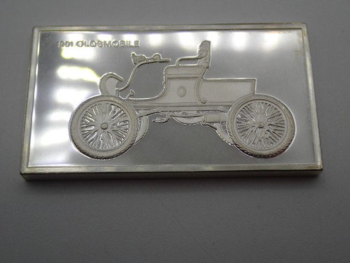 Lingotto argento Franklin Mint .925 argento (59,94 g) 1901 Oldsmobile - Foto 2 di 6