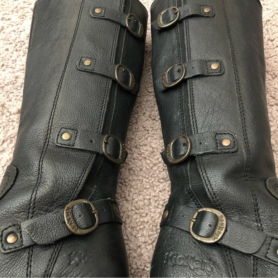 Botas Kickers Mujer Talla EU 36 US 5 Marrón Oscuro Hebilla Foto 4 de 4