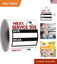 2x2 Removable Oil Change Reminder Stickers - Pack of 100 for Easy Maintenance