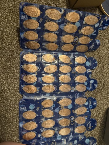 Walt Disney World 50th Anniversary Pressed Penny Book With 47 Pennies