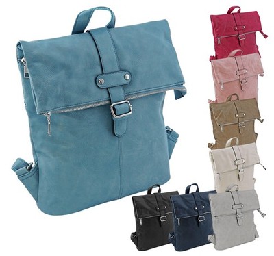 Damen Tasche Schultertasche Rucksack Shopper Citybag Leder Optik 5779