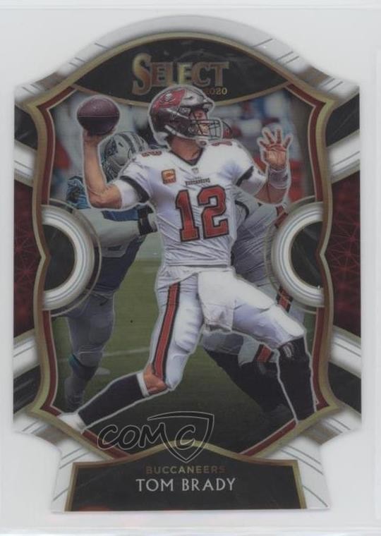 2020 Panini Select Concourse White Prizm Die-Cut Tom Brady #1 0s27