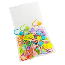 60 pcs Stitch Markers for Knitting and Crocheting Stitch Needle Clip Counter 