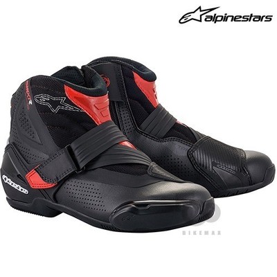 Alpinestars SMX-1 R V2 VENTED Motorcycle Riding Short Boots - BLACK RED