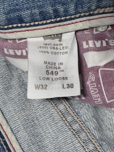 Vintage Levi’s 549 Jeans Mens 32x29 Low Loose Original Denim Distressed 90s Y2K - Picture 7 of 14