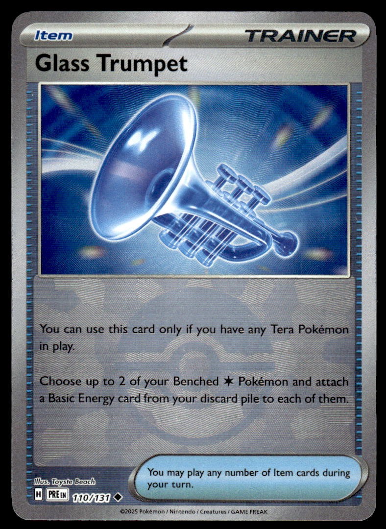 Pokemon TCG Prismatic Evolutions #110/131 Glass Trumpet (Pokeball) NM