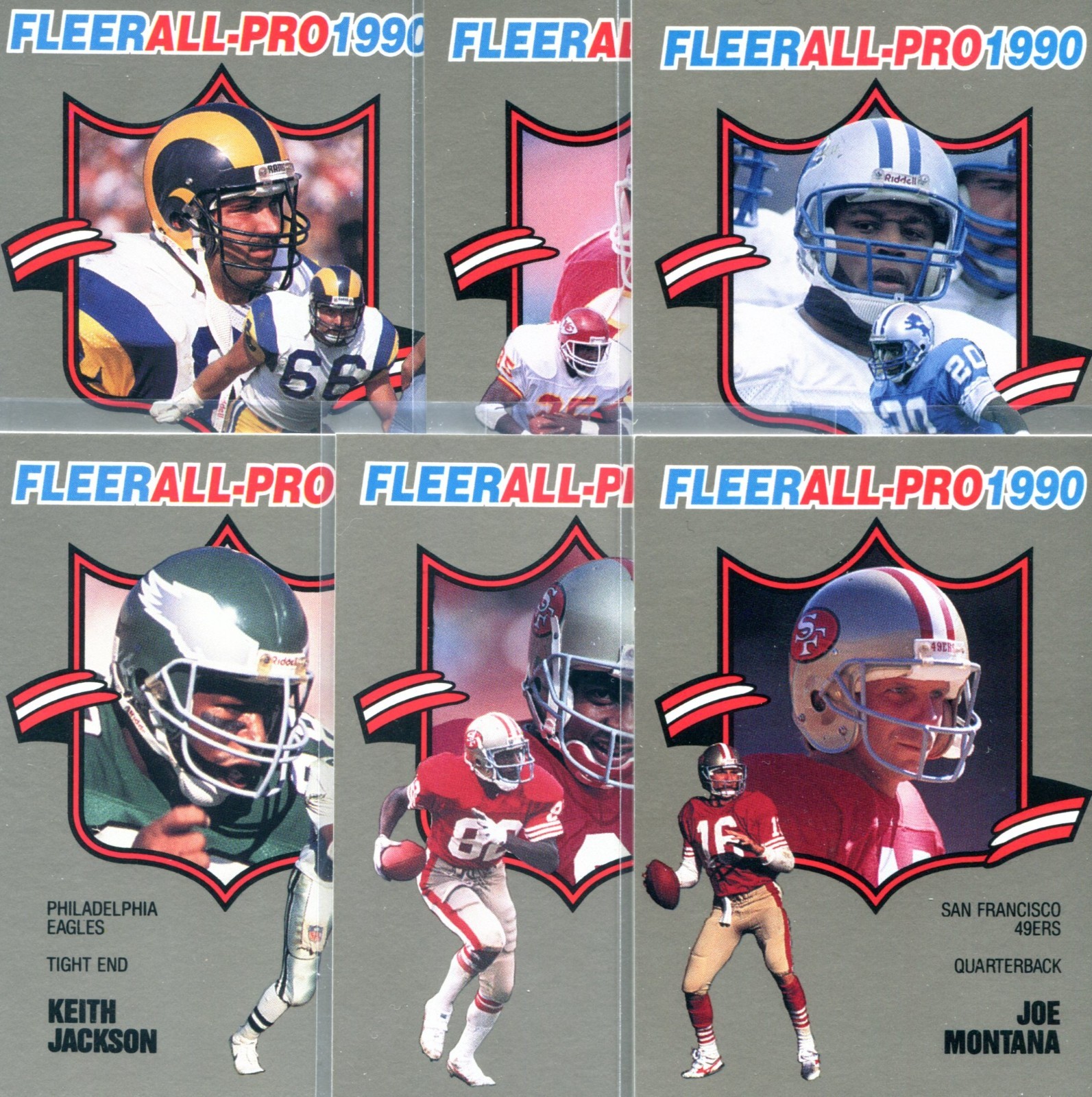 1990 Fleer All-Pro Football #1-25 Insert  Complete Your Set  $2.00 Minimum Order