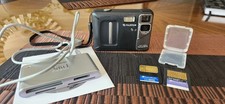 Vintage Fujifilm DX-10 Digital Camera 2 SmartMedia Cards 4MB, 32MB Reader