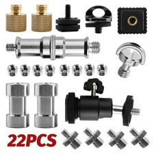 22Pcs Camera Screw Adapter Kit, 1/4"  3/8" Converter for Tripod Ball Head Mount
