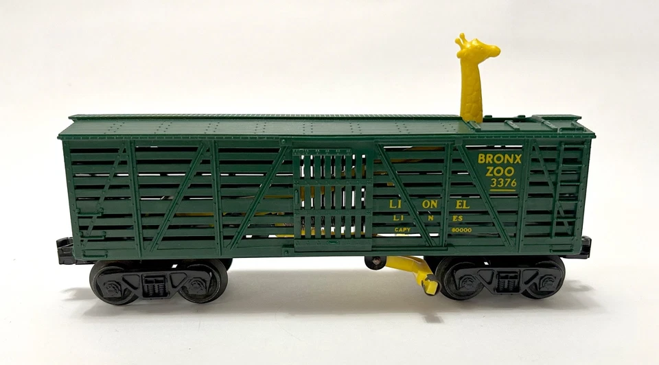 SCARCE Postwar Lionel 3376 GREEN Giraffe Car LATE Hagerstown VARIATION C8 OB - Image 4 of 4