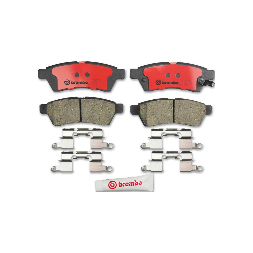 Kit de pastillas de rotores de freno delanteros traseros OE Brembo para Nissan Xterra 2005 2008-2011 Foto 3 de 4