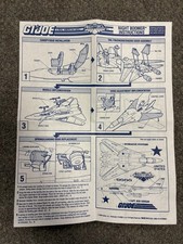 Vintage GI Joe 1989 Night Force Night Boomer Blue Prints   Instructions