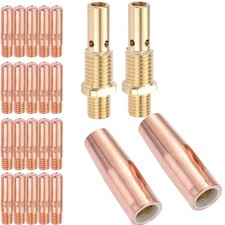 24 PCS .035 MIG Welding Gun Kit, 100L Tweco Mini, Tips 11-35, Nozzles 21-50