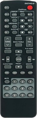 RRMCGA255AWSA Replaced Remote for Sharp Mini Component System CD-DHS1050P
