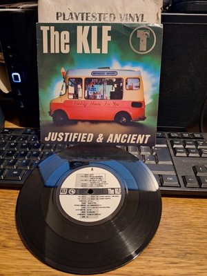 THE KLF FEAT TAMMY WYNETTE JUSTIFIED AND ANCIENT IN PIC SLVG+ 7'' 45 SINGLE VINYL