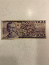 Banknote: Vintage Banco De Mexico, 100 Pesos 1979