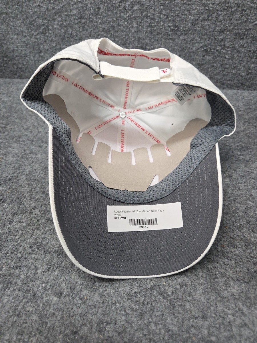 Roger Federer Foundation Hat Nike DRI-FIT Legacy 91 White Red RARE