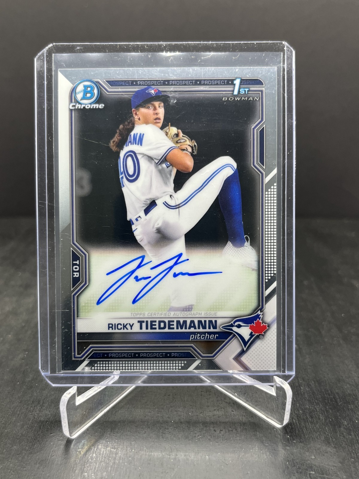 2021 Bowman Draft Baseball Ricky Tiedemann 1st Chrome Autograph Auto #CDA-RTI