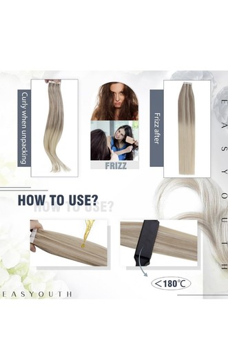 Tape in Hair Extensions Human Hair Brown Balayage Tape in Extensions Real Hair - Picture 7 of 7