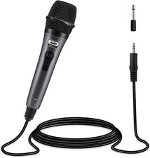 Wired Handheld Vocal Microphone, Metal XLR Dynamic Cardioid Mic with 13 ft Ca...