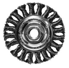 Century Drill & Tool 76048 4" Knotted Wire Brush Wheel M10 X 1.25m Arbor