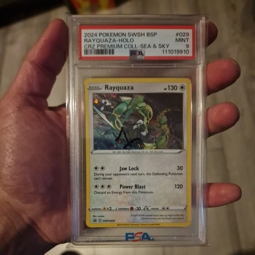 Rayquaza SWSH029 Black Star Promo Crown Zenith Sea And Sky Box PSA 9