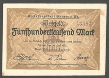 Germany - Speyer 100000 Mark 27.7.1923; EF+; K-4834c; Eight kings