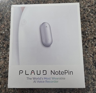 PLAUD PN0200 NotePin AI Voice/Audio Recorder 64GB | Lunar Silver | NP-64G-SI-1
