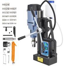 ZELCAN Magnetic Drill Press 3125lbf w 11 Bits Portable Drilling Machine 2" Dia.