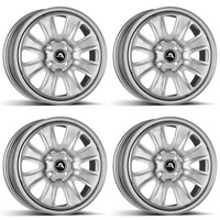4X Alcar Hybrid Stahlfelgen 4-131900 02 Silver 6.0Jx15 ET40 4X100 FüR Renault Cl