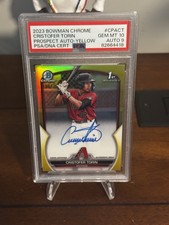 2023 Cristofer Torin 1st Bowman Chrome Auto Yellow /75 PSA 10 Gem 9 Diamondbacks