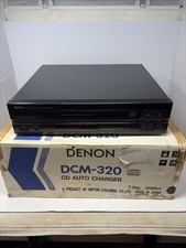 Denon DCM-320 CD Player 5 Disc Changer W/ Original Box - No Remote - Tested
