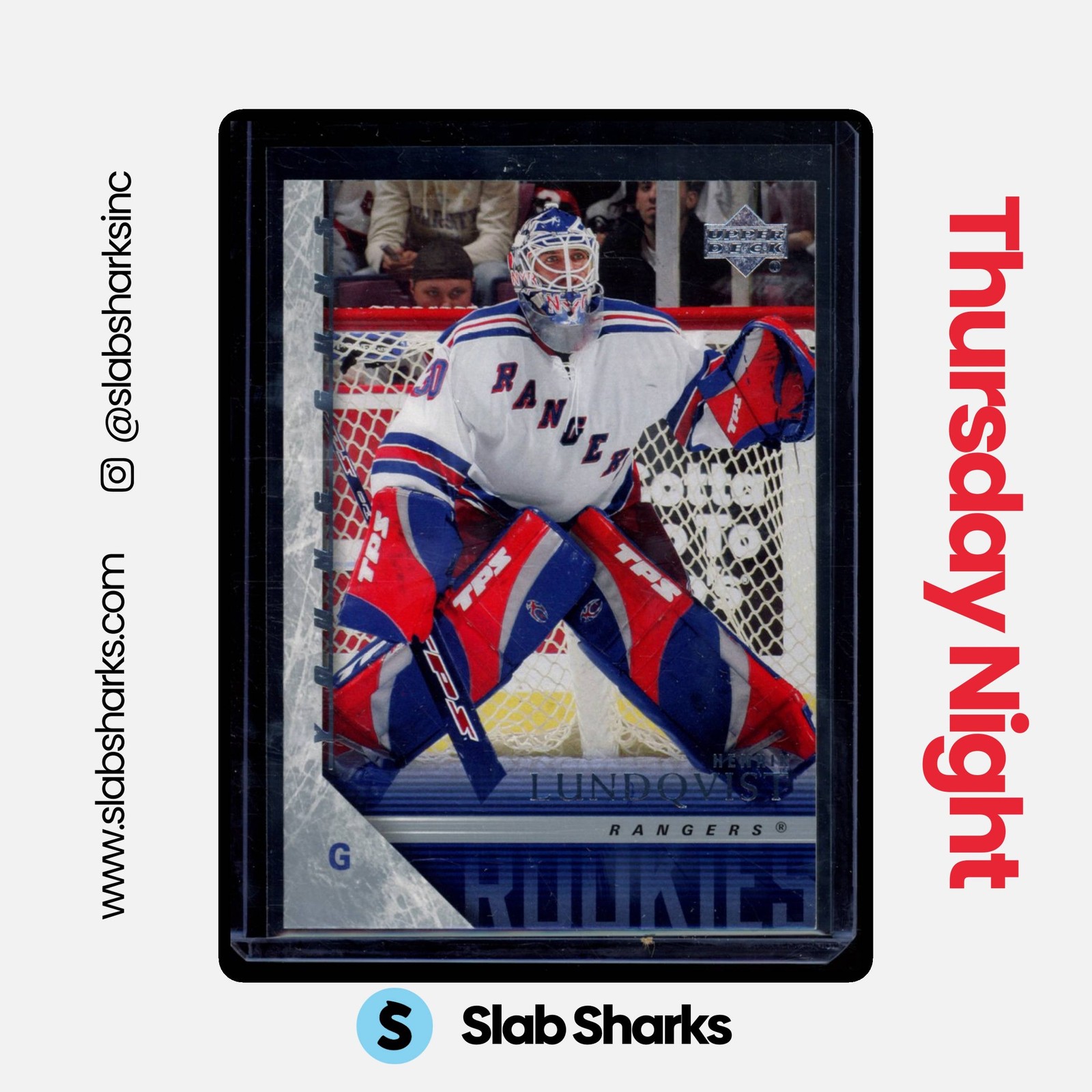 2005 UPPER DECK #216 HENRIK LUNDQVIST YOUNG GUNS RC ROOKIE