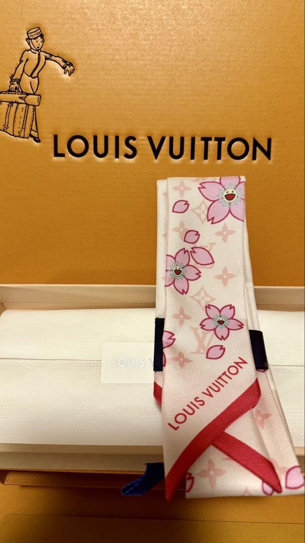 Louis Vuitton Takashi Murakami Cherry Blossom Scarf M94969 Limited Unused