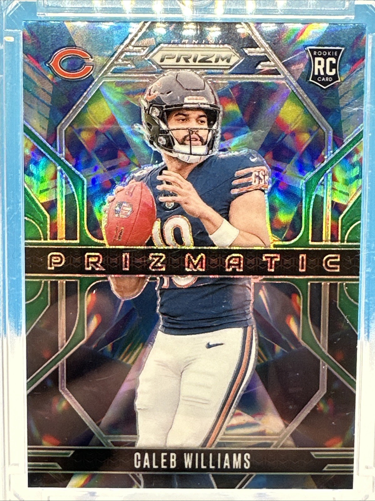 Sports Cards 2024 Panini Prizm Prizmatic Green Prizm Caleb Williams Rookie Card
