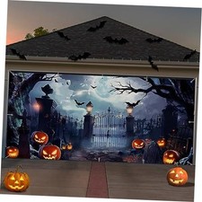 Halloween Garage Door Banner Cover Decorations, Large Hanging 6 x 13 ft