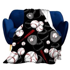Super Soft Soccer Blanket Lightweight Cozy 60"x50" Medium for Youths Baseball 1