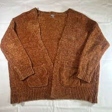 CHARLOTTE RUSSE Chenille Open Front Cardigan Women's L Y2K Grunge Cottagecore